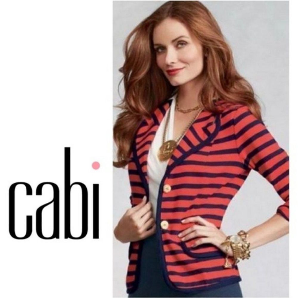 Cabi XS Au Revoir Yacht Club Knit Blazer Jacket